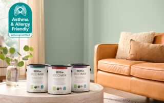 BEHR ECOMIX Interior Paint & Primer in Flat, Eggshell and Semi-Gloss finishes with the Asthma & Allergy Friendly® Certification Mark